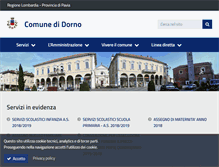 Tablet Screenshot of comune.dorno.pv.it